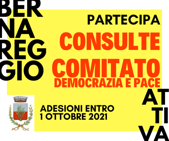 PARTECIPAZIONE | Adesioni alle Consulte Comunali e al Comitato Democrazia e Pace 2021